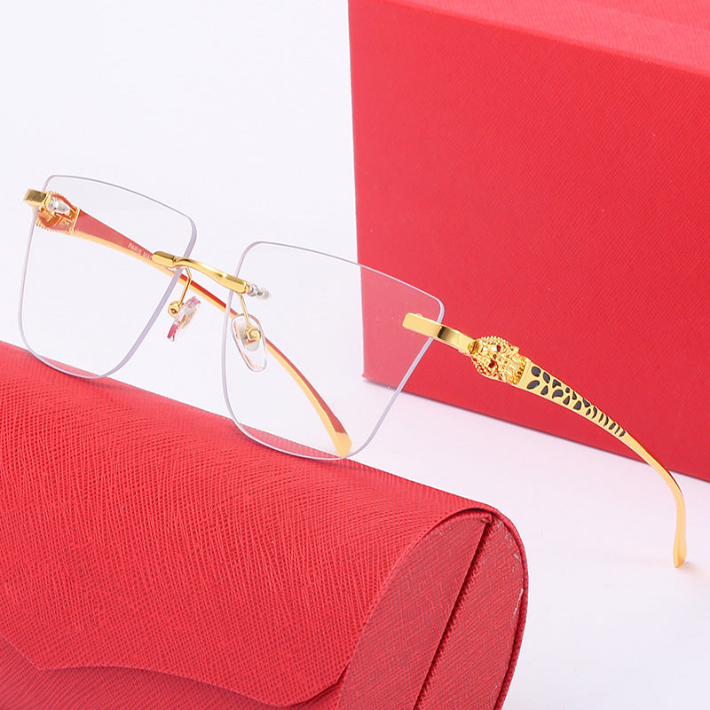 Damen Geometrische Sonnenbrille mit elegantem goldfarbenen Detail Brehn