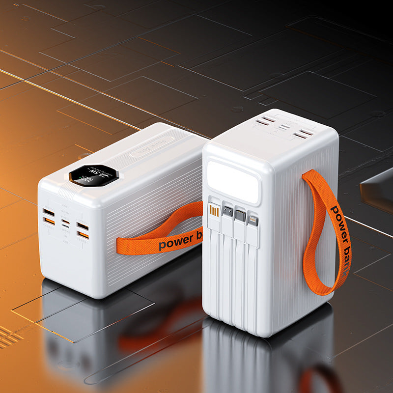 Tragbare Powerbank mit Integrierten Ladekabeln und Intelligenter Schnellladefunktion Brehn