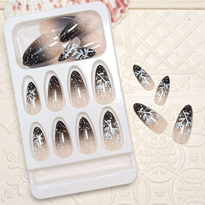 Elegante Ombre Floral Press-On Nagel Set Brehn