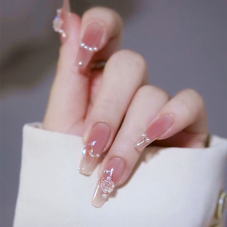 Festliche Nagelkunst Press-Ons Brehn