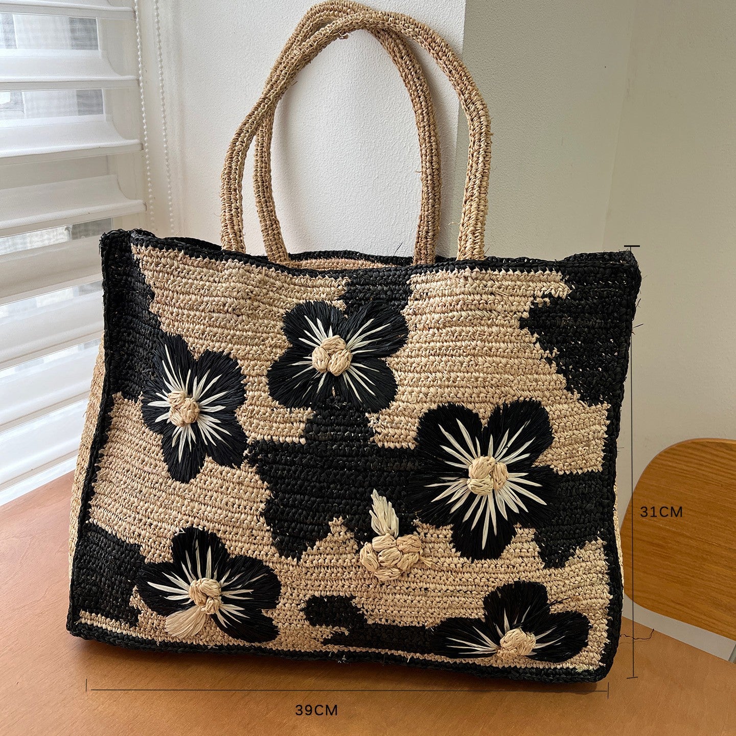 Handgefertigte Strandtasche mit Floralem Design Brehn
