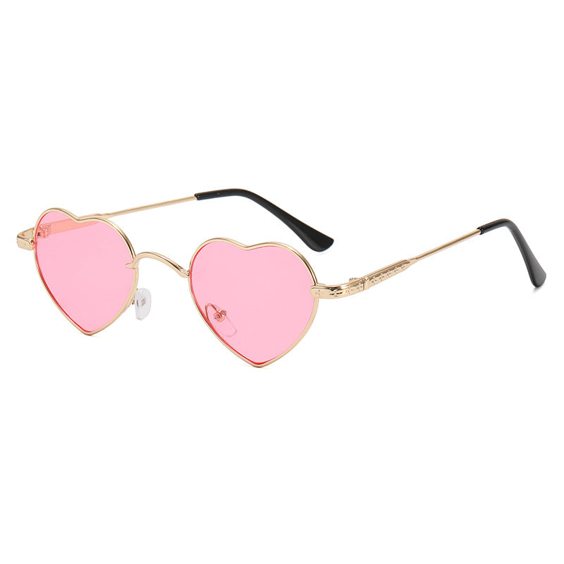 Damen Herzförmige Sonnenbrille mit filigranem Metallrahmen Brehn
