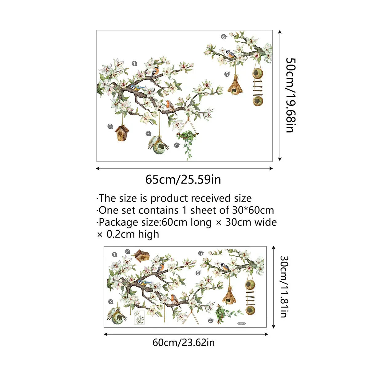 Brehn | 💐 Buntes Blumengeschenk Fensteraufkleber 🖼️ (Entfernbare ohne Rückstände)