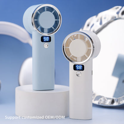 Unisex Handventilator mit digitaler Anzeige und fünf Geschwindigkeitsstufen Brehn