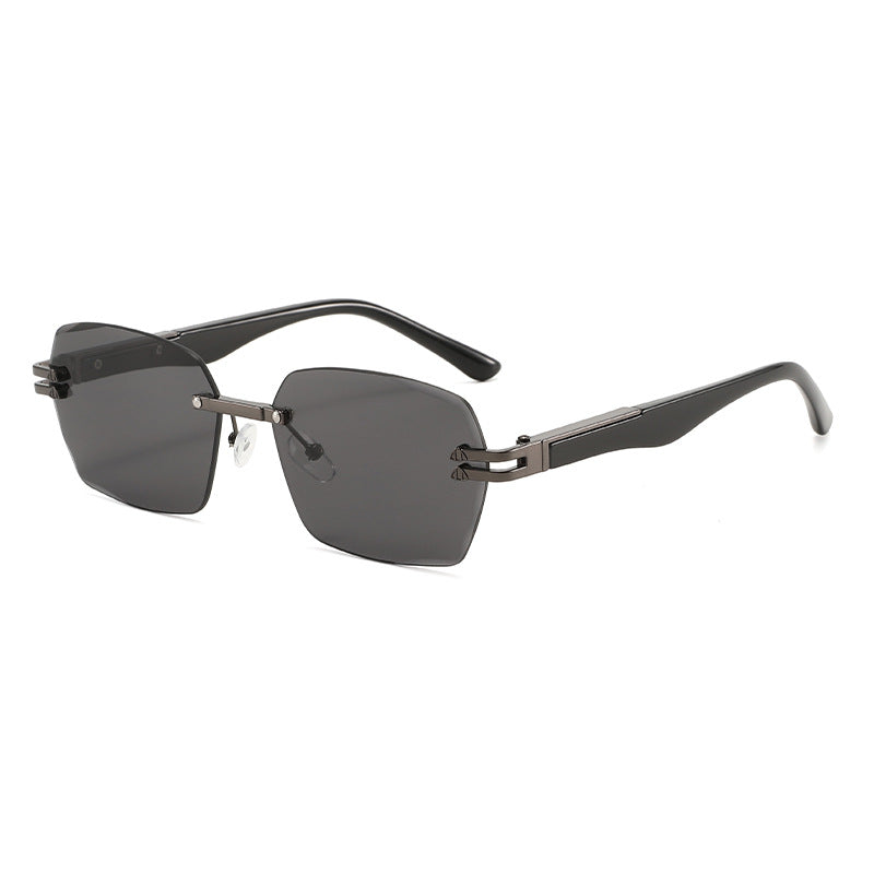 Herren elegante quadratische Sonnenbrille mit Holzarmen Brehn