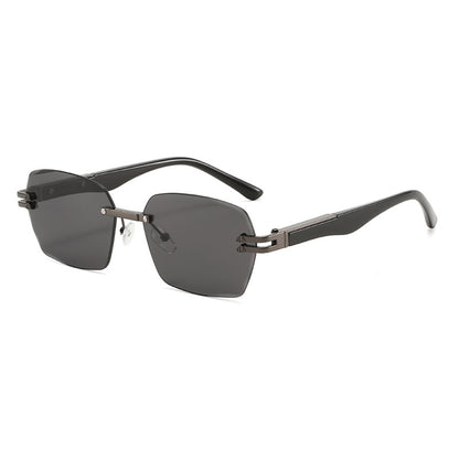 Herren elegante quadratische Sonnenbrille mit Holzarmen Brehn
