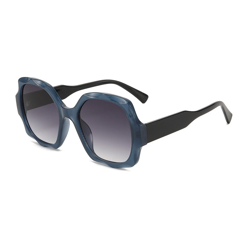 Damen Designer-Sonnenbrille mit innovativem, achteckigem Rahmen Brehn