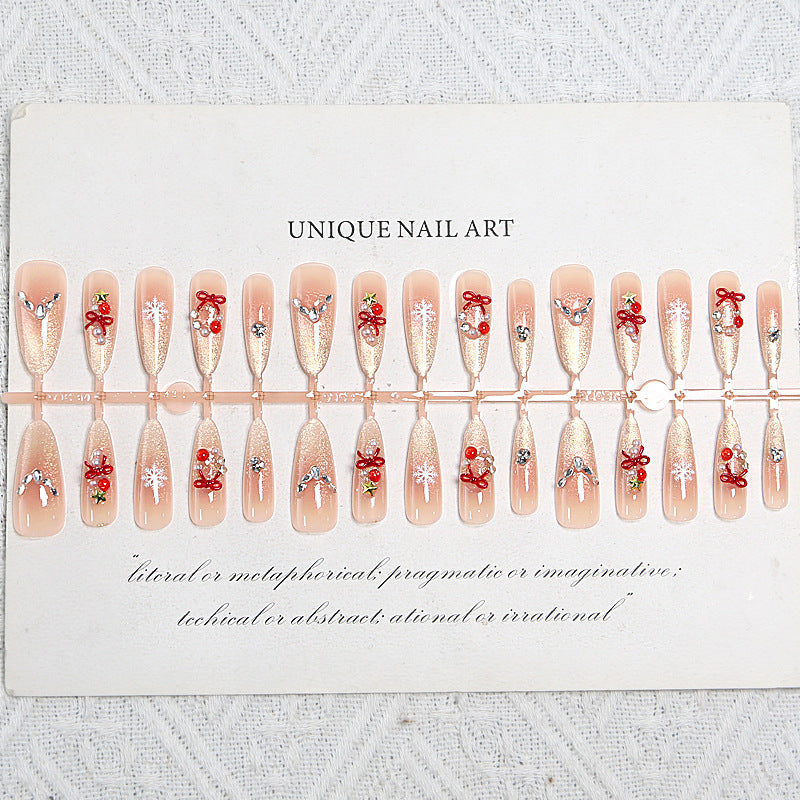 Kunstnagelset mit festlichem Design Brehn