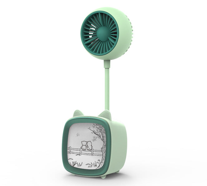 Unisex Süßes Kaninchen-Themen Wiederaufladbarer Schreibtischventilator Brehn
