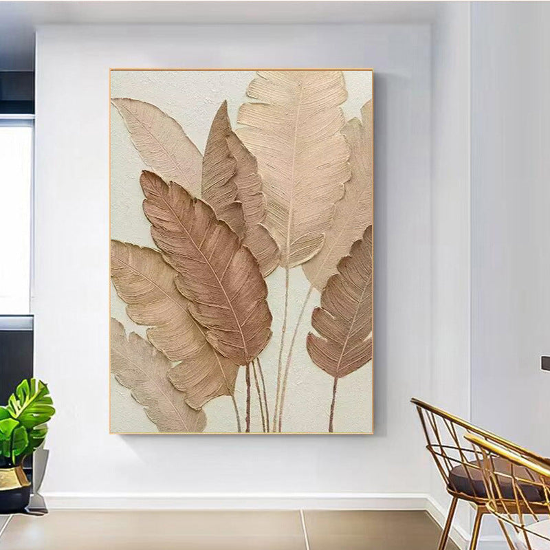 Texturiertes Botanisches Relief Leinwandkunst