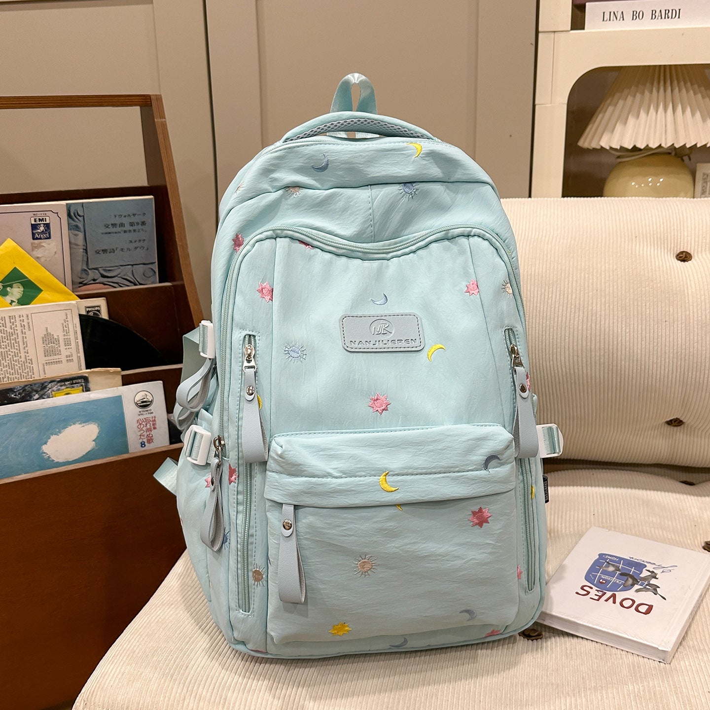 Multi-Pocket Grafik Verziertes Schul-Rucksack