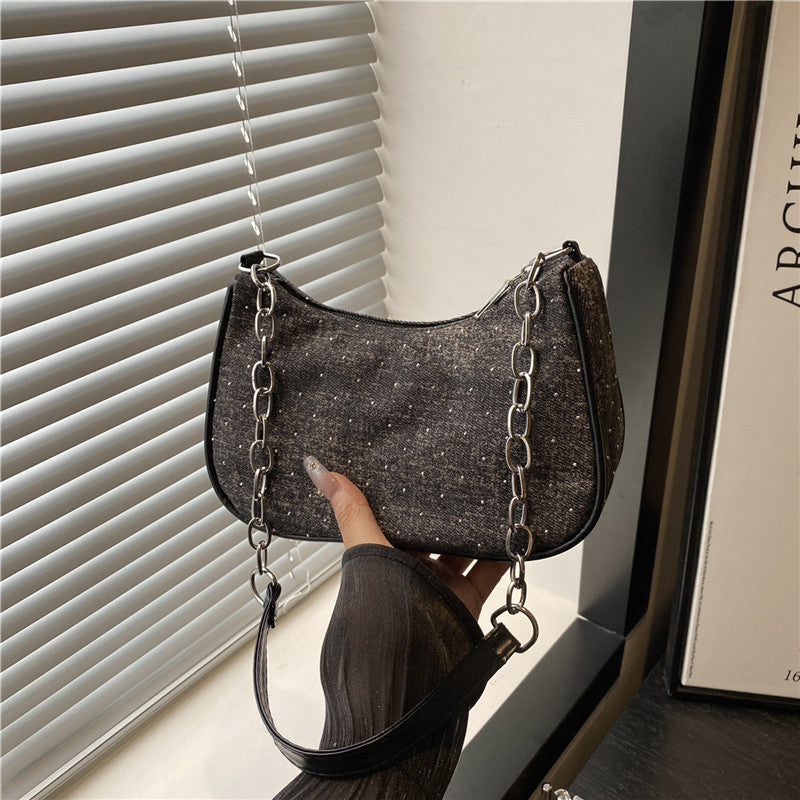 Vintage-inspirierte Denim Hobo-Tasche Brehn