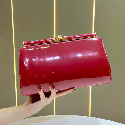 Elegante Patentleder Abend Clutch