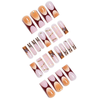 Elegantes Acryl Press-On Nagelkunst-Set Brehn