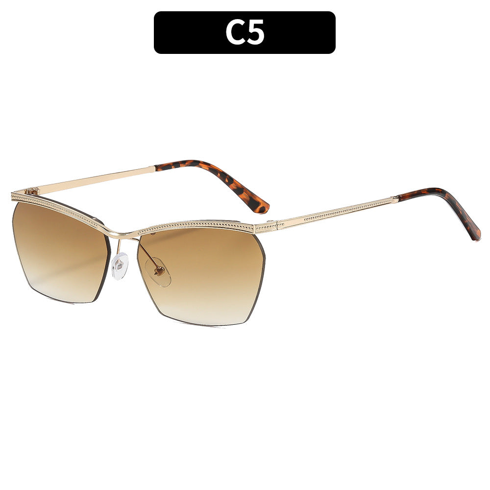 Damen Modische Sonnenbrille mit filigranem Rahmen und sanftem Farbverlauf Brehn