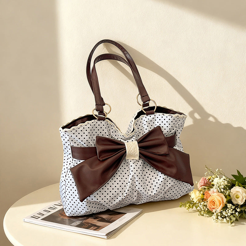 WoBow-Verzierte Pünktchen-Handtasche Brehn