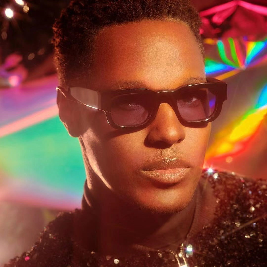 Damen modische Sonnenbrille mit innovativem, rechteckigem Rahmen Brehn