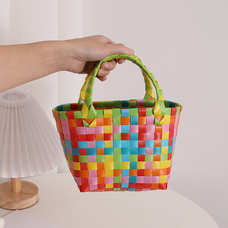 Damen Geflochtene Tragetasche mit modischem Design Brehn
