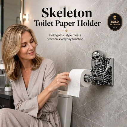 Skelett-Themen-Toilettenpapierhalter Brehn