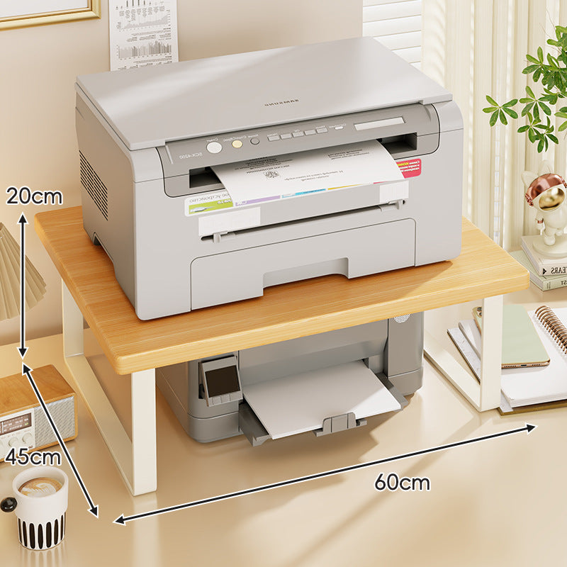 Kompakter Zwei-Ebenen Holz Schreibtisch Drucker und Monitor Ständer