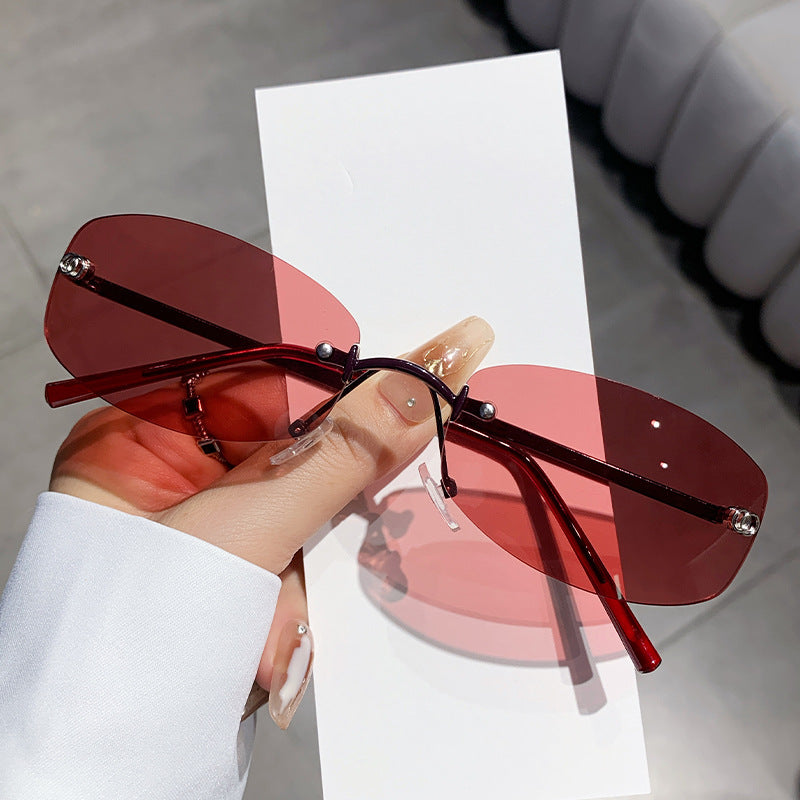 Damen modische Sonnenbrille mit elegantem, schmalem Rahmen Brehn