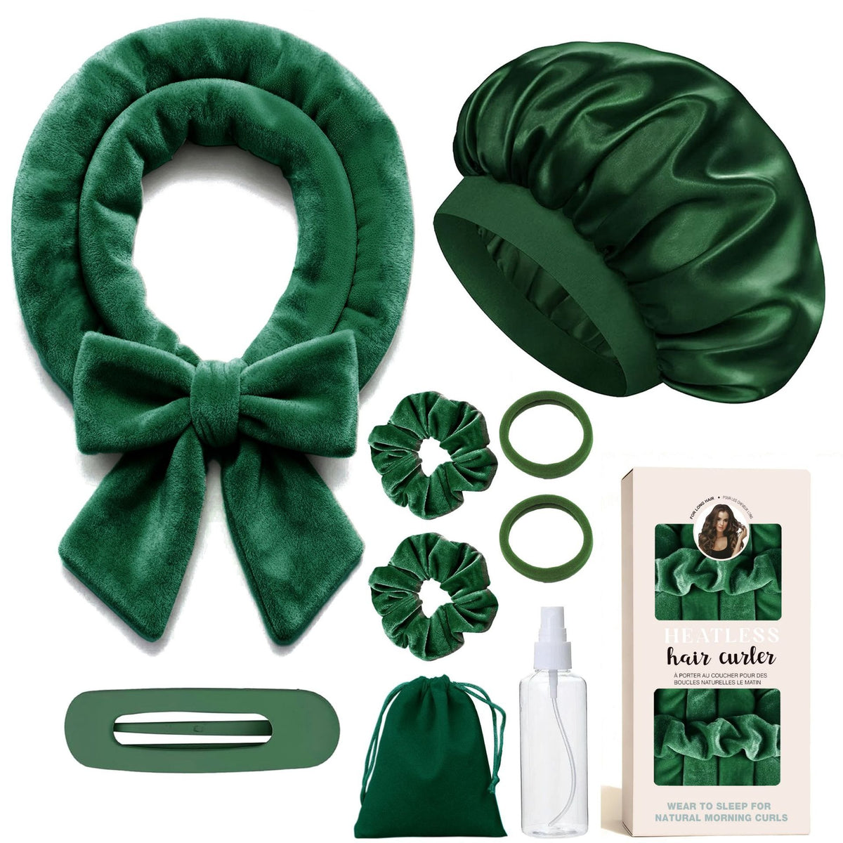 Hitzefreies Satin-Haarlocken-Set
