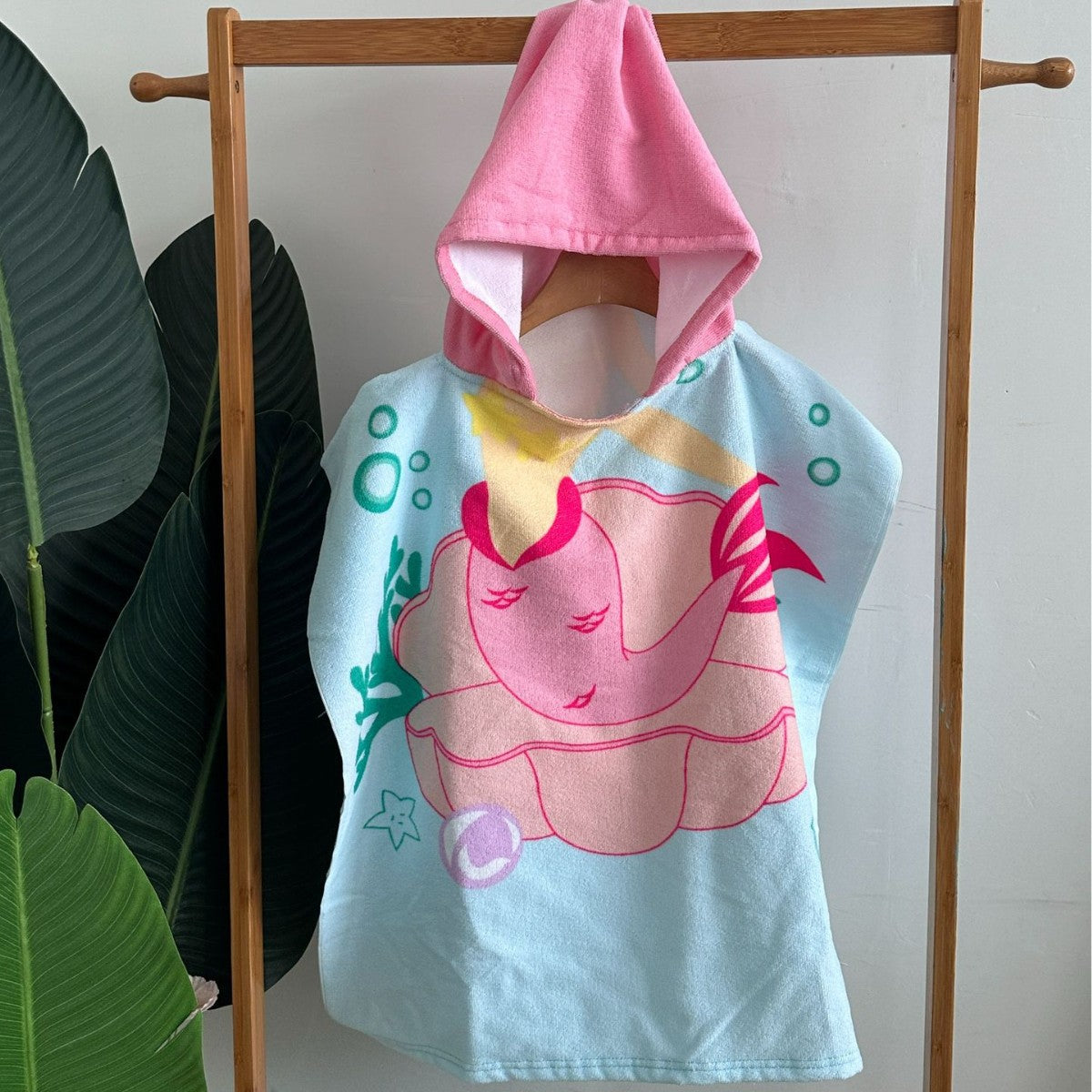 Kinder Haifisch-Design Kapuzenhandtuch Poncho Brehn