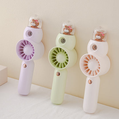 Damen Tragbarer Mini-Handventilator mit niedlichem Tiermotiv Brehn