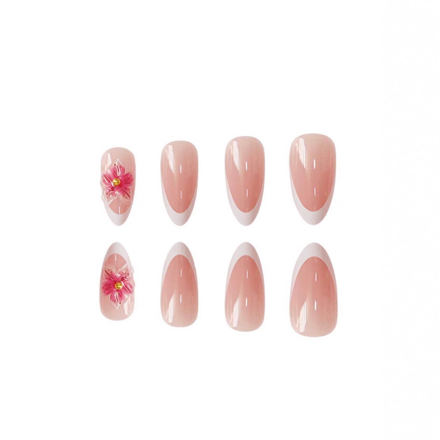 Elegante Blumen Acryl Nagelkunst Brehn