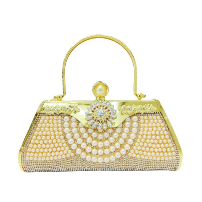 Vintage Perlenverzierte Abendtasche