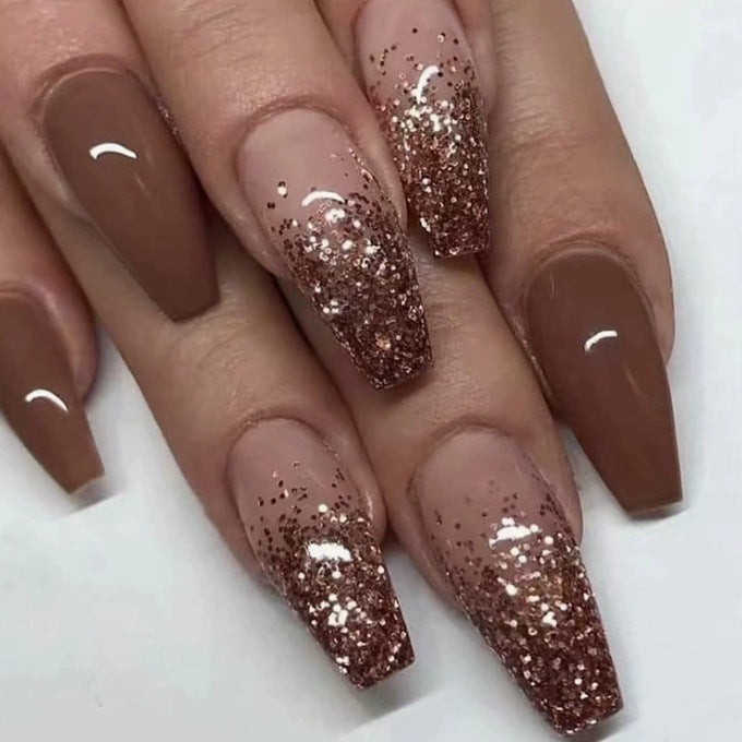 Elegante Langanhaltende Glitzer-Nagelverstärkungen Brehn