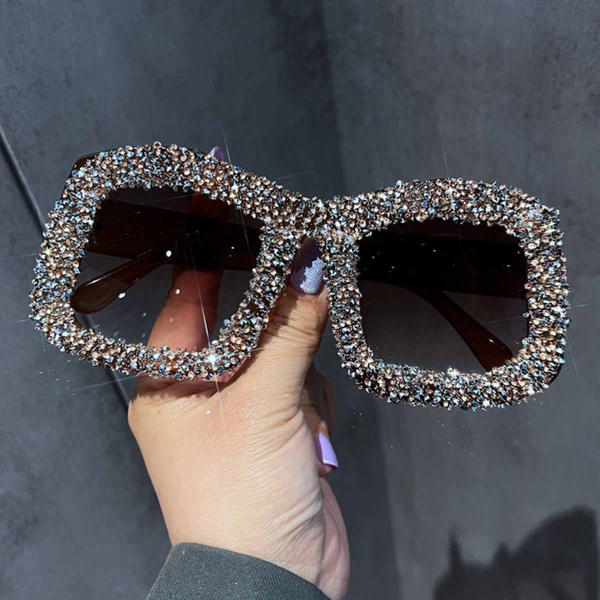 Damen Sonnenbrille mit funkelndem Strassrahmen Brehn
