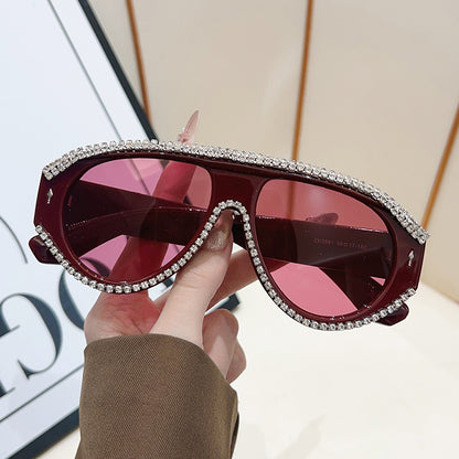 Luxuriöse Übergroße Strasssonnenbrille Brehn