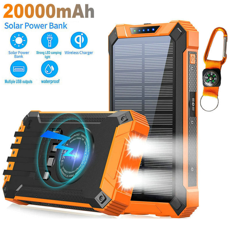 Powerbank mit Solarbetriebenem Schnellladegerät Brehn