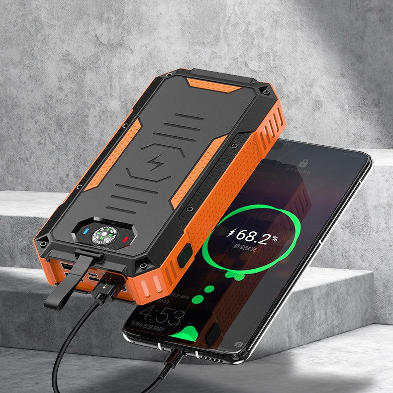 Robuste Outdoor-Powerbank mit Integrierter Schnellladefunktion und Led-Anzeige Brehn
