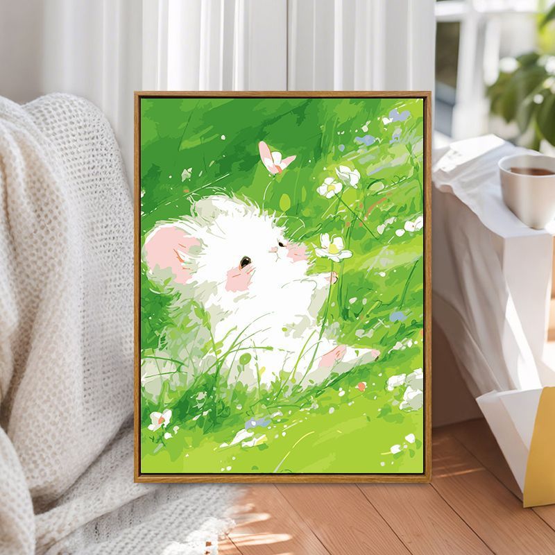 Verspielt Hase Illustration Leinwand Kunst Brehn