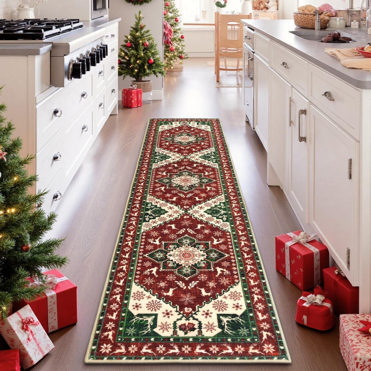 Vintage-inspirierter geometrischer Teppich