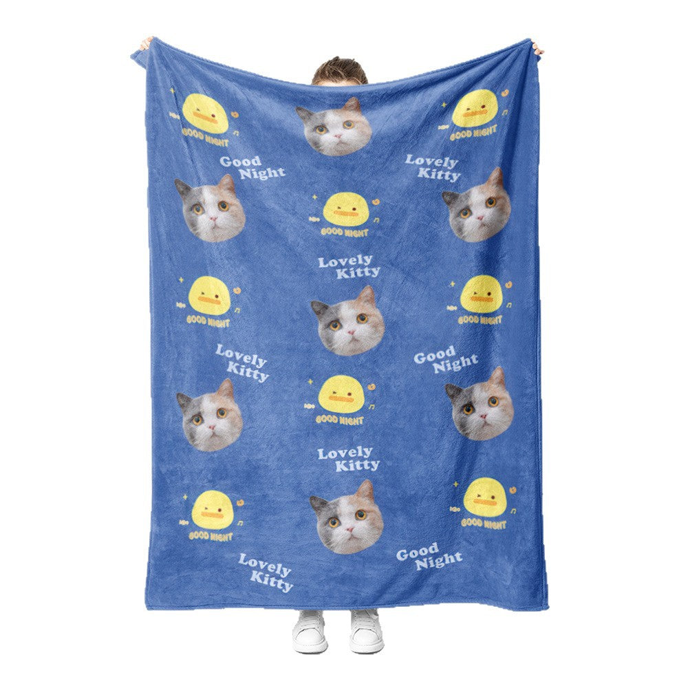Süßes Katzenmuster Fleece-Decke Brehn