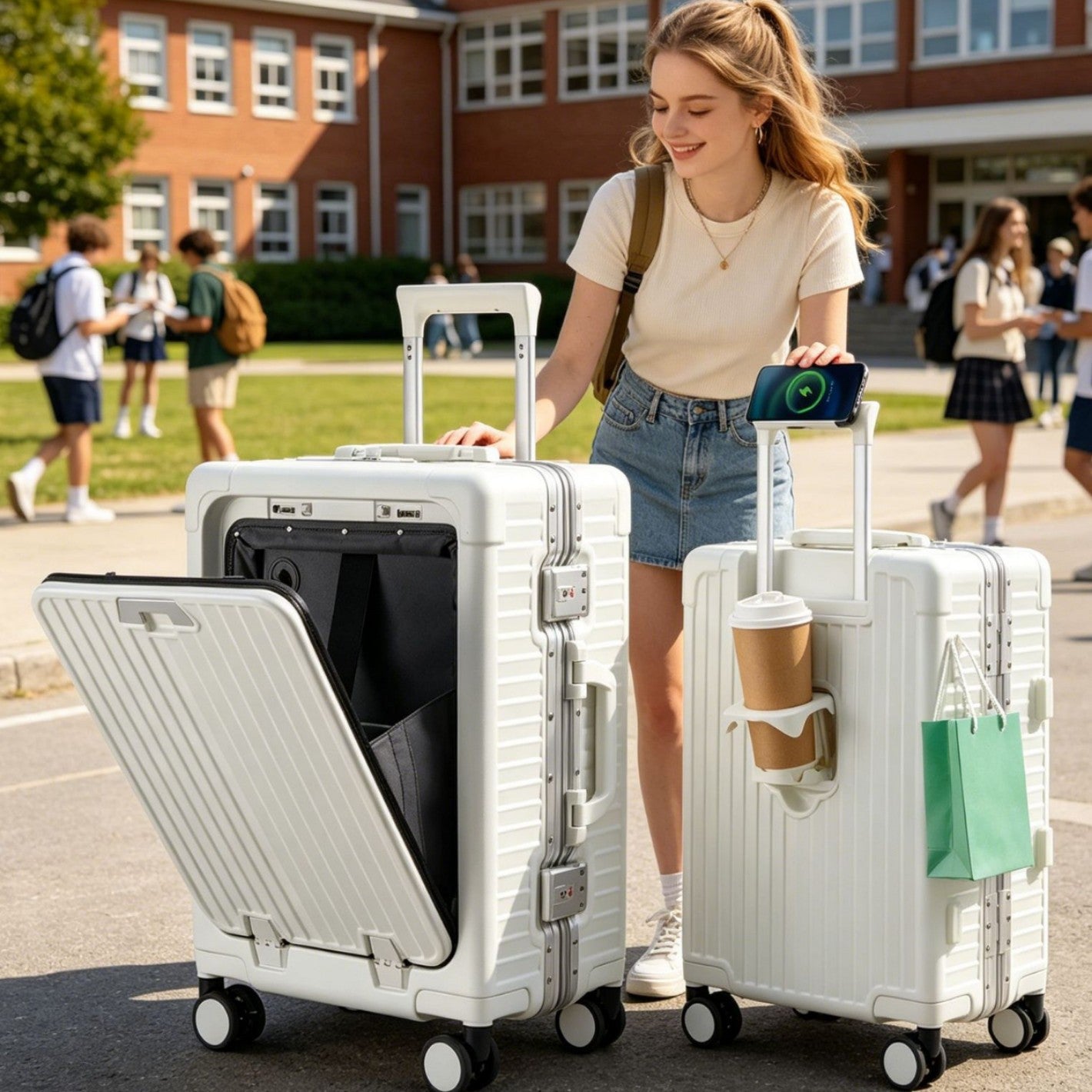 Unisex Smart Hartschalen Reisekoffer Brehn