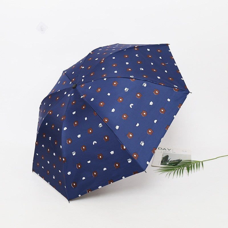 Damen kreativer Falt-Regenschirm mit tierischem Motiv Brehn