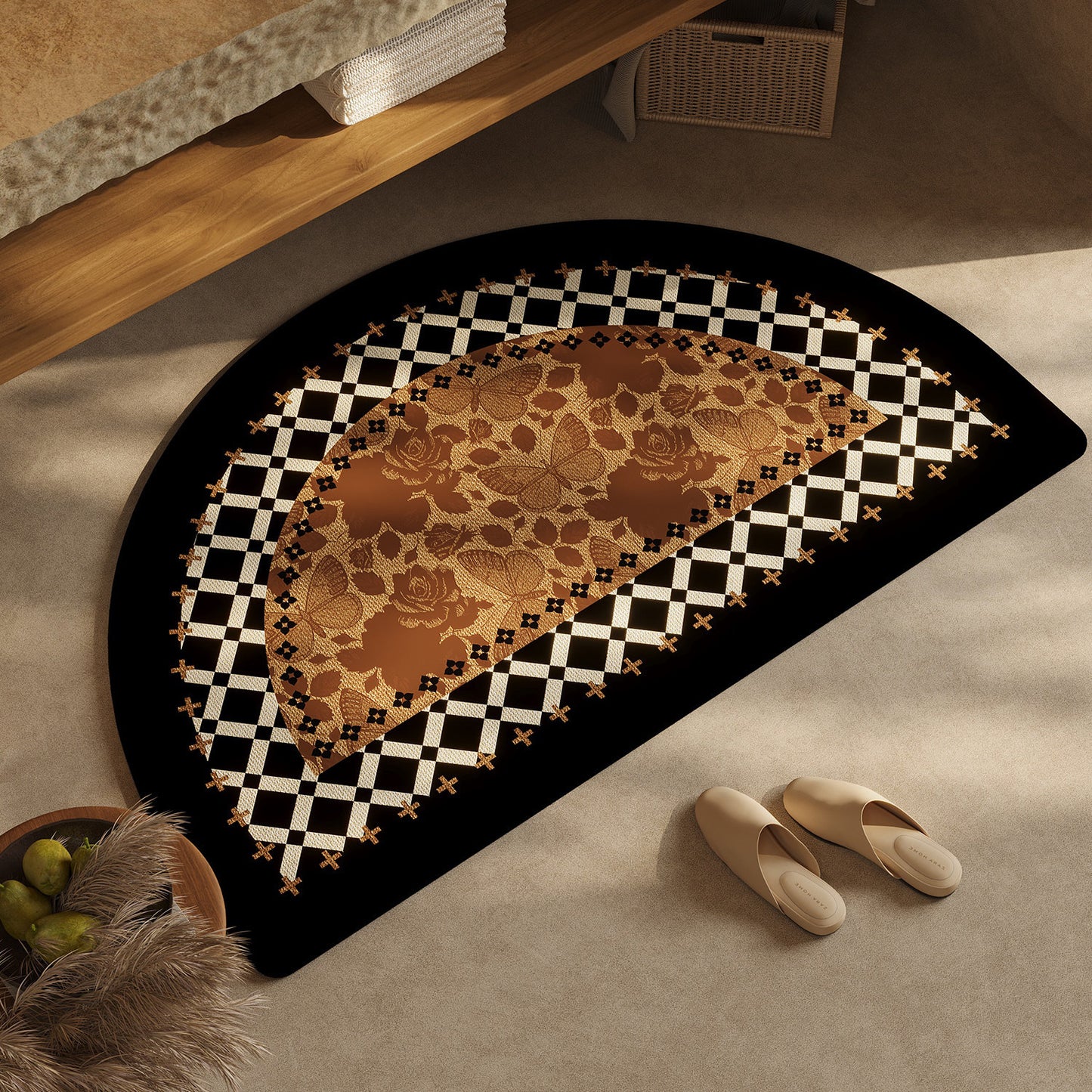 Schick geometrisches Design Badteppich Brehn