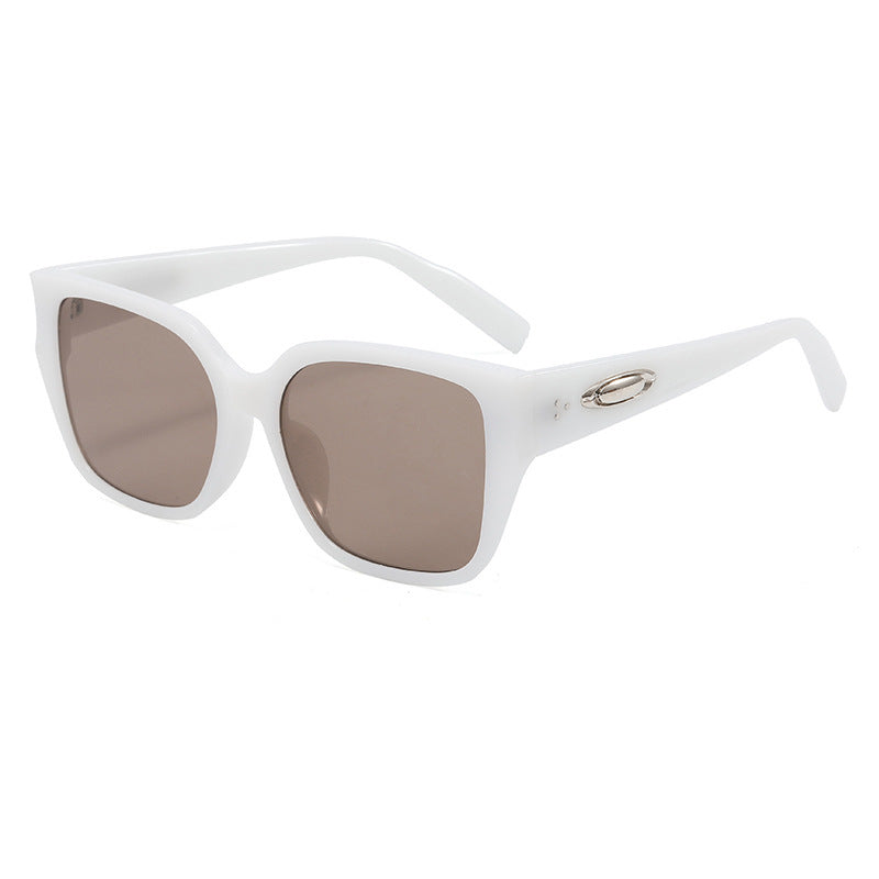 Damen Sonnenbrille im modernen quadratischen Design mit klaren Gläsern Brehn