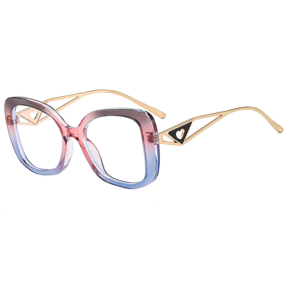 Damen modische oversized Sonnenbrille mit luxuriösem Herzdetail Brehn
