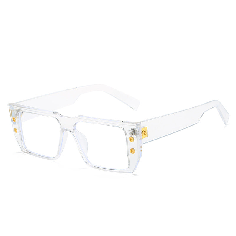 Damen modische klare Brille mit goldenen Akzenten Brehn