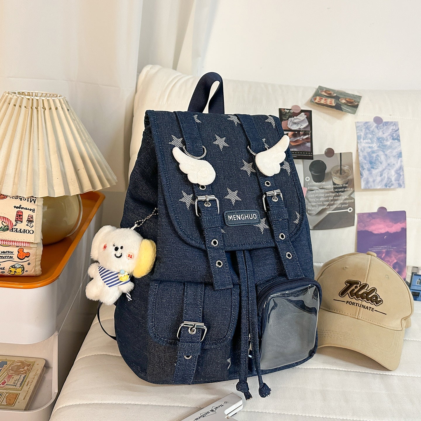 Lässiger Denim Schulrucksack