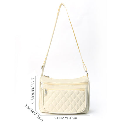 Schultertasche mit Weichem, Gestepptem Design Brehn