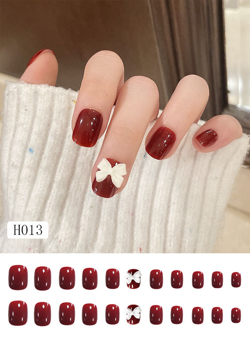 Künstliche Nagelspitzen mit Schleifen-Design Brehn