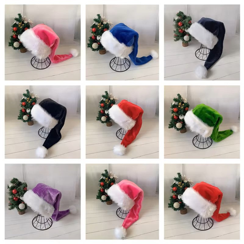 Weihnachtsmütze mit Plüschbesatz