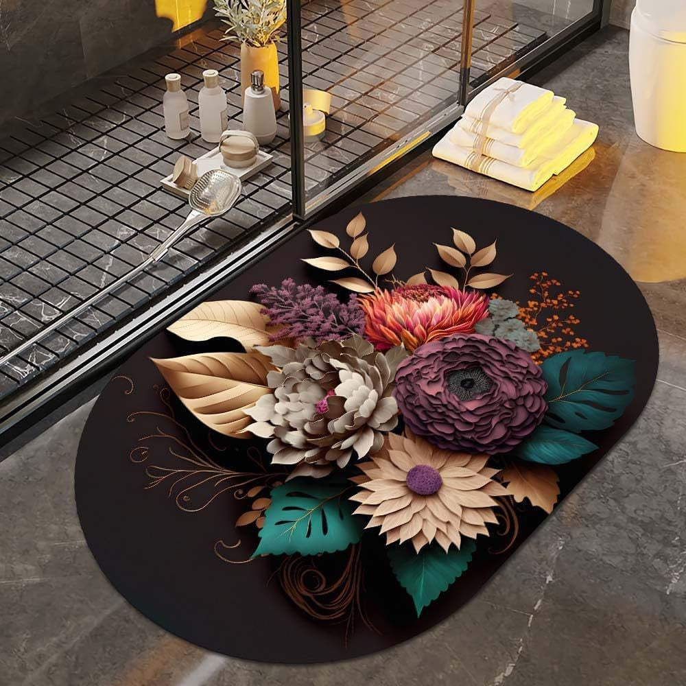 Florale Kunst Badematte Brehn