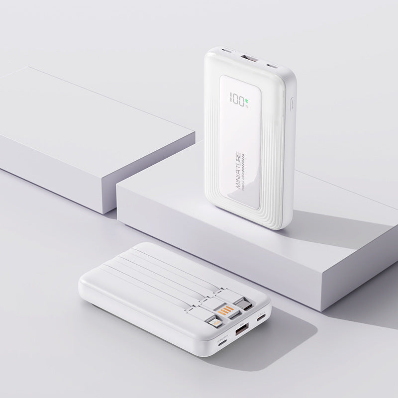 Tragbare Powerbank mit digitaler Kapazitätsanzeige und zwei USB-Anschlüssen Brehn